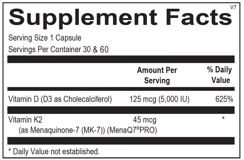 Vitamin D3 with K2